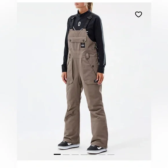 DOPE Women's Ski Snowboard Bibs in Walnut - Picture 1 of 6